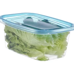 Gifi Boîte alimentaire transparente couvercle bleu x18