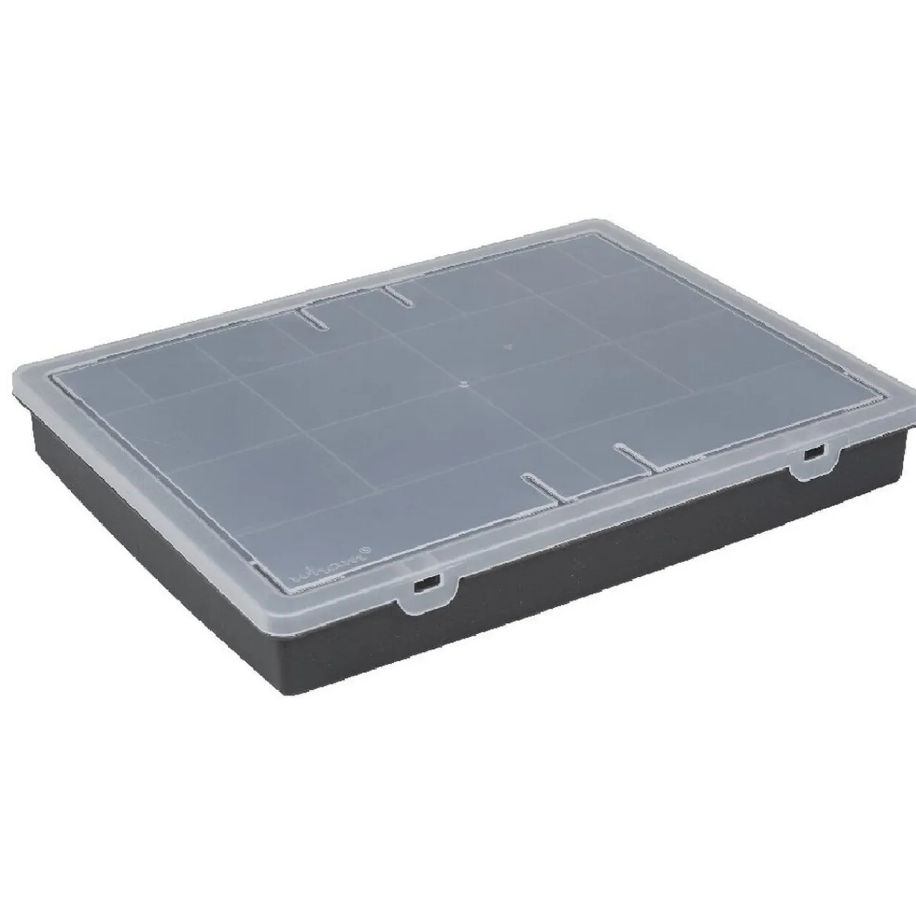 Gifi Rangement|Boîte avec 18 compartiments gris