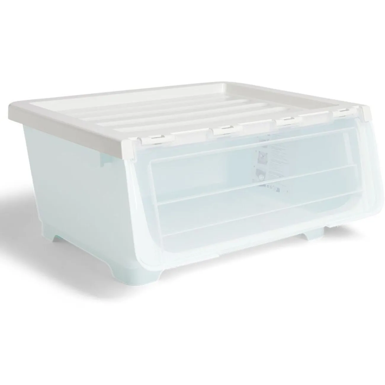 Gifi Rangement|Boîte avec couvercle 29L bleu 43xH21x37cm