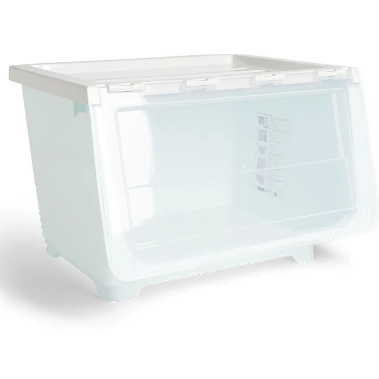 Gifi Rangement|Boîte avec couvercle 45L bleu 43xH30,5x39cm