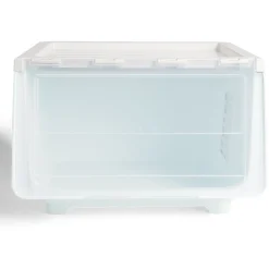 Gifi Rangement|Boîte avec couvercle 45L bleu 43xH30,5x39cm