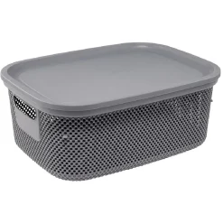 Gifi Entretien Du Linge|Boîte avec couvercle 12L gris