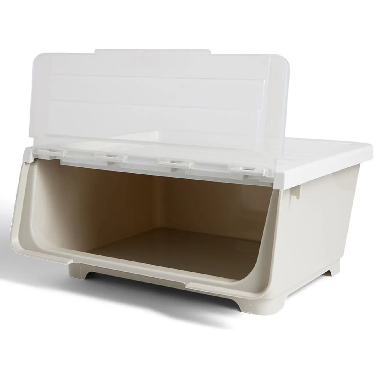 Gifi Rangement|Boîte avec couvercle 29L jaune 43xH21x37cm