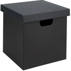 Gifi Rangement|Boîte carton noire ou blanche 27x27xH27cm