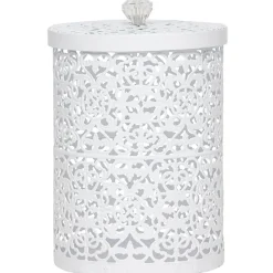 Gifi Rangement|Boîte déco design métal blanc Muranu romantique dentelle