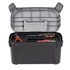 Gifi Rangement|Boîte de bricolage en plastique noir et gris x2