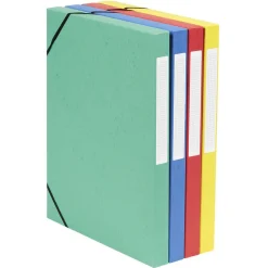 Gifi Rangement|Boîte de classement cartonnée élastique x4