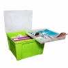 Gifi Rangement|Boîte de classement en plastique 8 dossiers vert