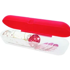 Gifi Boîte de conservation alimentaire cylindre rouge transparent