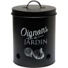 Gifi Boîte de conservation métal noir pour oignon