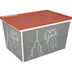 Gifi Entretien Du Linge|Boîte de rangement 50 L design city