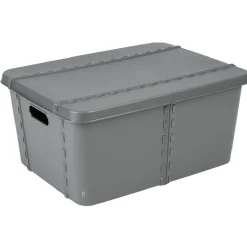 Gifi Rangement|Boîte de rangement 15 L gris anthracite