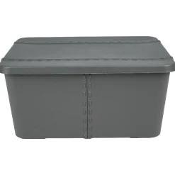 Gifi Rangement|Boîte de rangement 45 L gris anthracite
