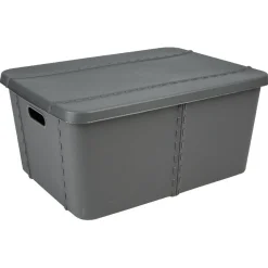 Gifi Rangement|Boîte de rangement 45 L gris anthracite