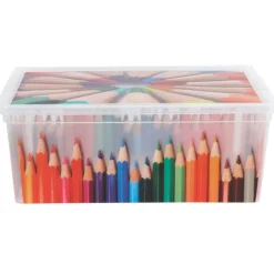 Gifi Rangement|Boîte de rangement 18 L motif crayon