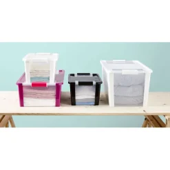 Gifi Rangement|Boîte de rangement 11 L noir