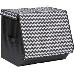 Gifi Entretien Du Linge|Boîte de rangement à ouverture frontale motif chevron H35 cm