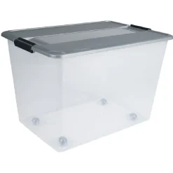 Gifi Rangement|Boîte de rangement A3 Kliker Roller couvercle clips 58 L