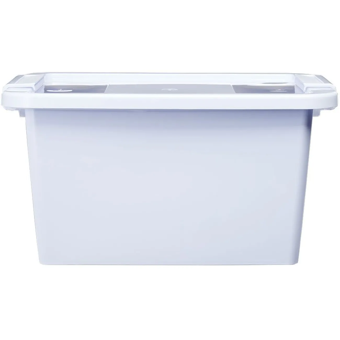 Gifi Rangement|Boîte de rangement avec couvercle lavande transparent 11L