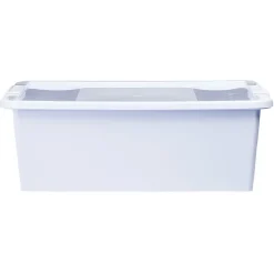 Gifi Rangement|Boîte de rangement avec couvercle lavande transparent 26L