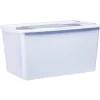 Gifi Rangement|Boîte de rangement avec couvercle lavande transparent 40L