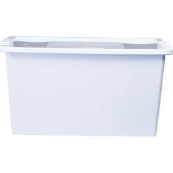 Gifi Rangement|Boîte de rangement avec couvercle lavande transparent 40L