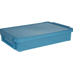 Gifi Rangement|Boîte de rangement avec fermeture à clip bleu capri 4 L