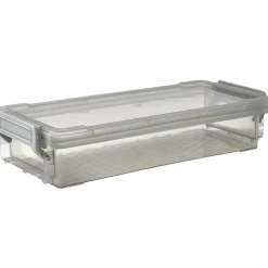 Gifi Rangement|Boîte de rangement avec fermeture à clip gris 4 L