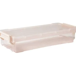 Gifi Rangement|Boîte de rangement avec fermeture à clip rose 4 L