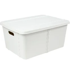 Gifi Rangement|Boîte de rangement blanche 25 L