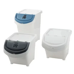 Gifi Rangement|Boîte de rangement blanche avec couvercle 40 L