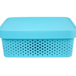 Gifi Rangement|Boîte de rangement bleue 11 L