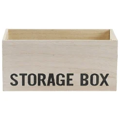 Gifi Entretien Du Linge|Boîte de rangement bois inscription Storage Box H11cm