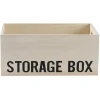 Gifi Entretien Du Linge|Boîte de rangement bois inscription Storage Box H13cm