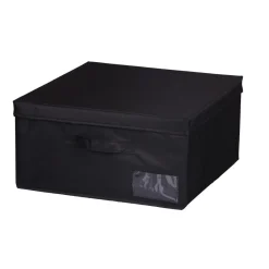 Gifi Entretien Du Linge|Boîte de rangement carrée noire