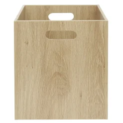 Gifi Entretien Du Linge|Boîte de rangement casier cube en bois 31x29xH31cm