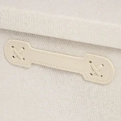 Gifi Rangement|Boîte de rangement coton gris ou beige 40,5xH18x26,5cm