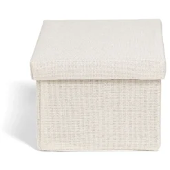 Gifi Rangement|Boîte de rangement coton gris ou beige 27,5xH12,5x17,5cm