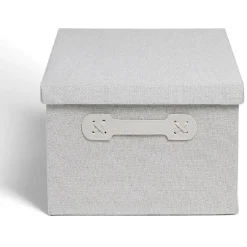 Gifi Rangement|Boîte de rangement coton imprimé fleuri 40,5xH18x26,5cm