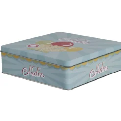 Gifi Boîte de rangement cuisine bleue décor glace multicolore