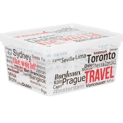 Gifi Entretien Du Linge|Boîte de rangement design noms de villes 2 L