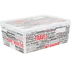 Gifi Entretien Du Linge|Boîte de rangement design noms de villes 10 L