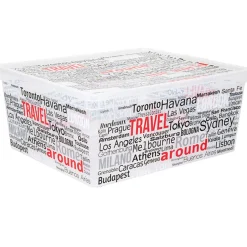 Gifi Rangement|Boîte de rangement design noms de villes 18 L