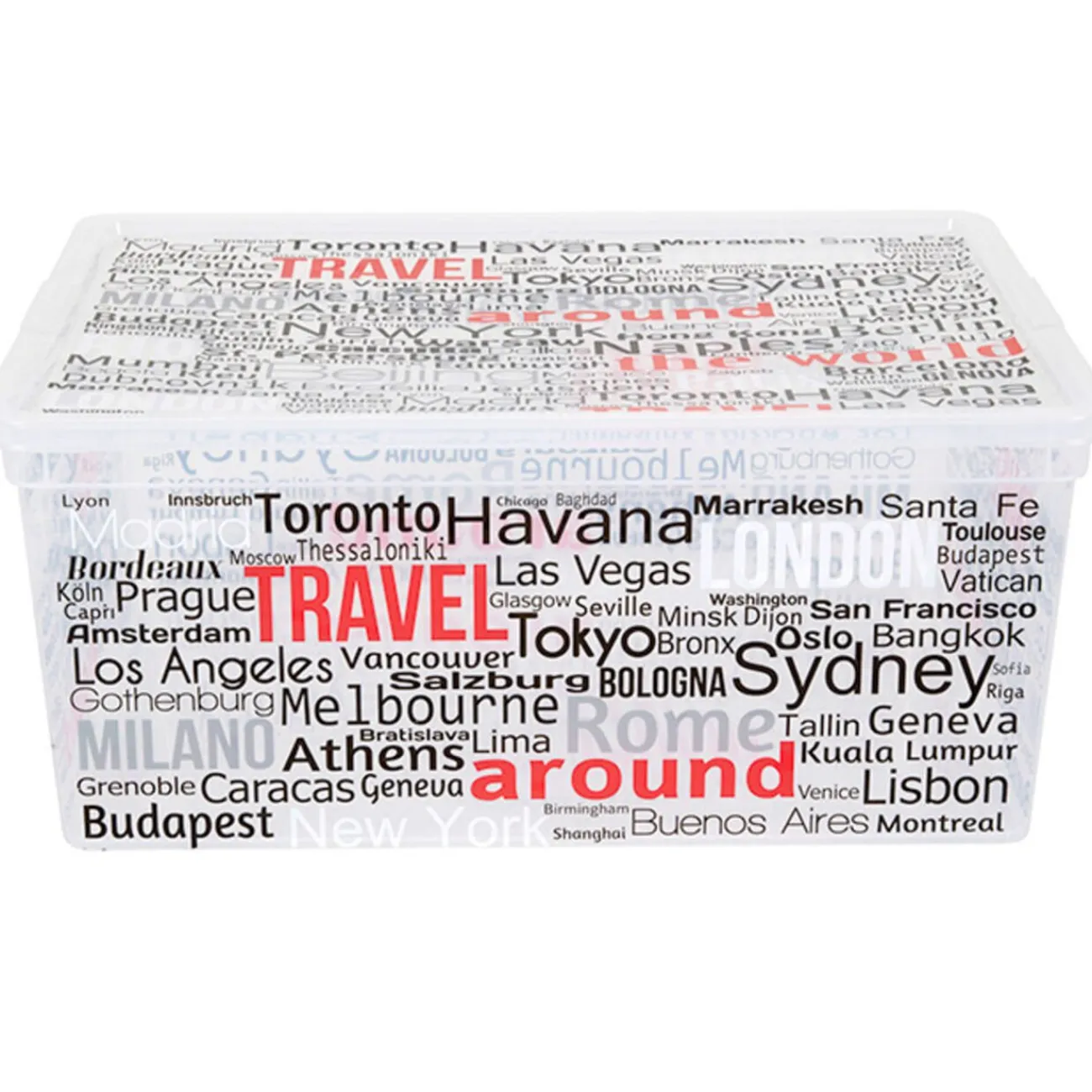 Gifi Rangement|Boîte de rangement design noms de villes 18 L