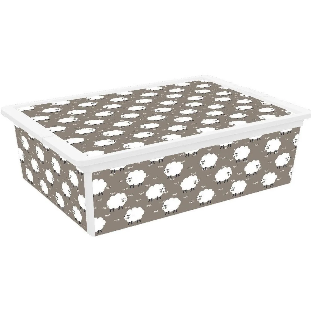 Gifi Rangement|Boîte de rangement design mouton à roulettes 27 L