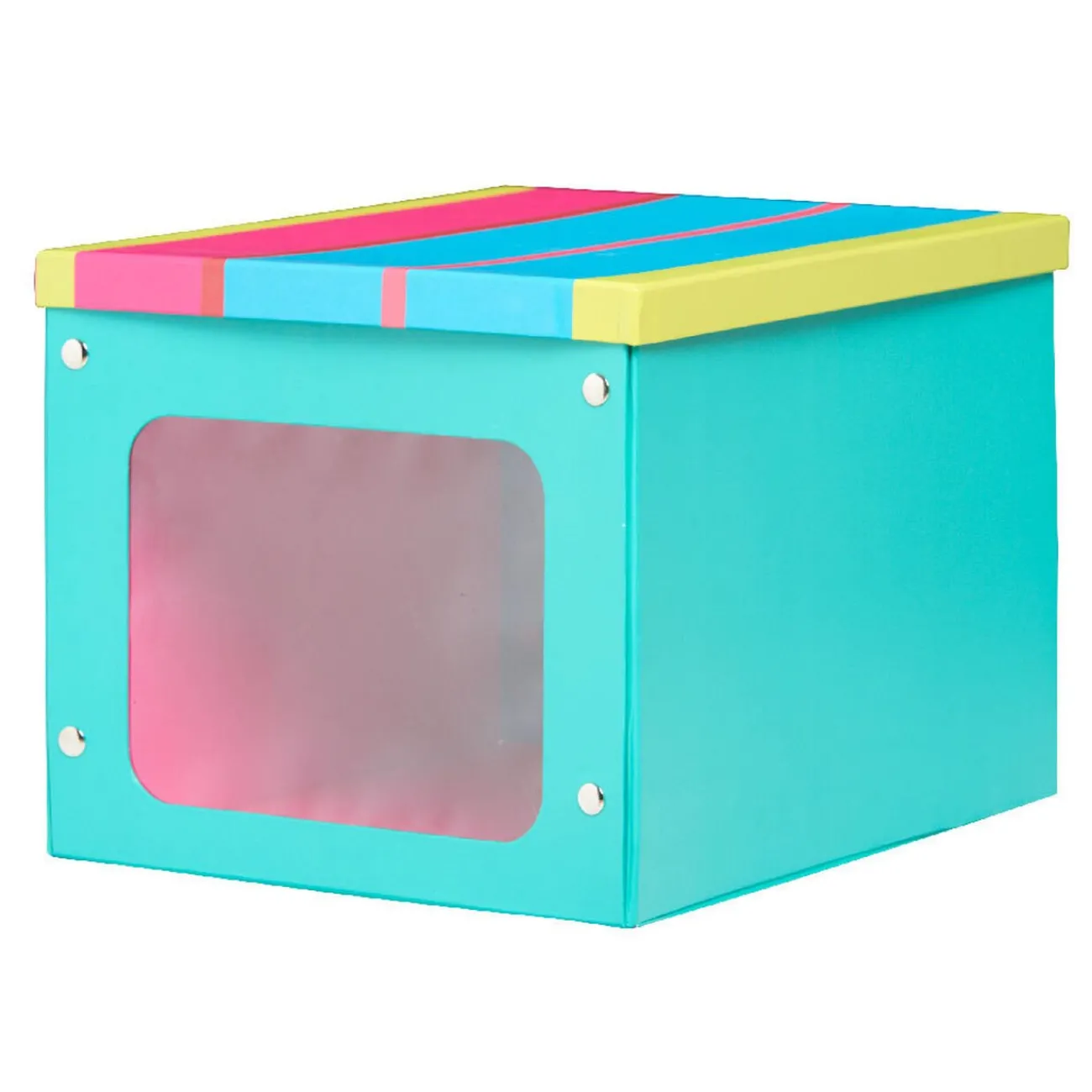 Gifi Rangement|Boîte de rangement en carton multicolore