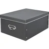 Gifi Rangement|Boîte de rangement en carton gris anthracite petit modèle