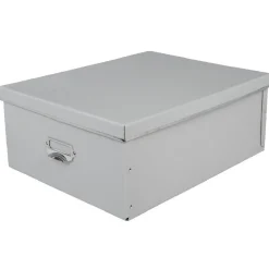 Gifi Rangement|Boîte de rangement en carton gris clair grand modèle