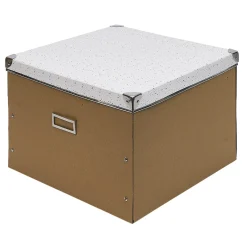 Gifi Rangement|Boîte de rangement en carton design bicolore motif terrazzo