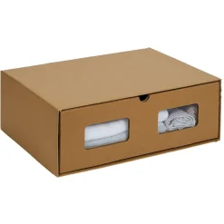 Gifi Rangement|Boîte de rangement en carton avec fenêtre transparente 23xH16x34cm